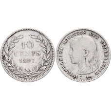 Нидерланды 10 Центов 1897 год Серебро VF KM# 116 (КОЮ) (#ФР-00121806)