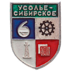 Значок СССР "Усолье-Сибирское", средний щит