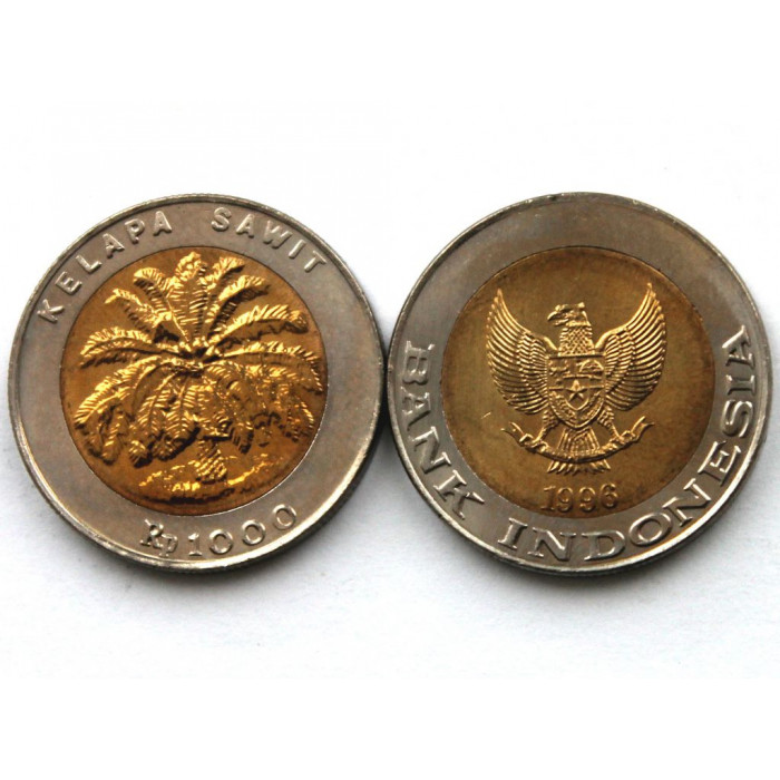ИНДОНЕЗИЯ 1000 рупий 1996 UNC!! КОКОСОВАЯ ПАЛЬМА