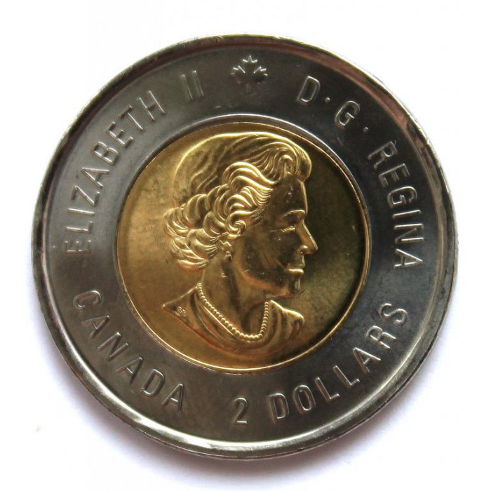 КАНАДА 2 доллара 2020 UNC «100 ЛЕТ СО ДНЯ РОЖДЕНИЯ БИЛЛА РИДА» цветная