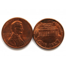 США 1 цент 1989 D