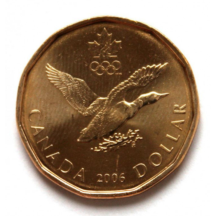 КАНАДА 1 доллар 2006 UNC «XX ЗИМНИЕ ОЛИМПИЙСКИЕ ИГРЫ В ТУРИНЕ»
