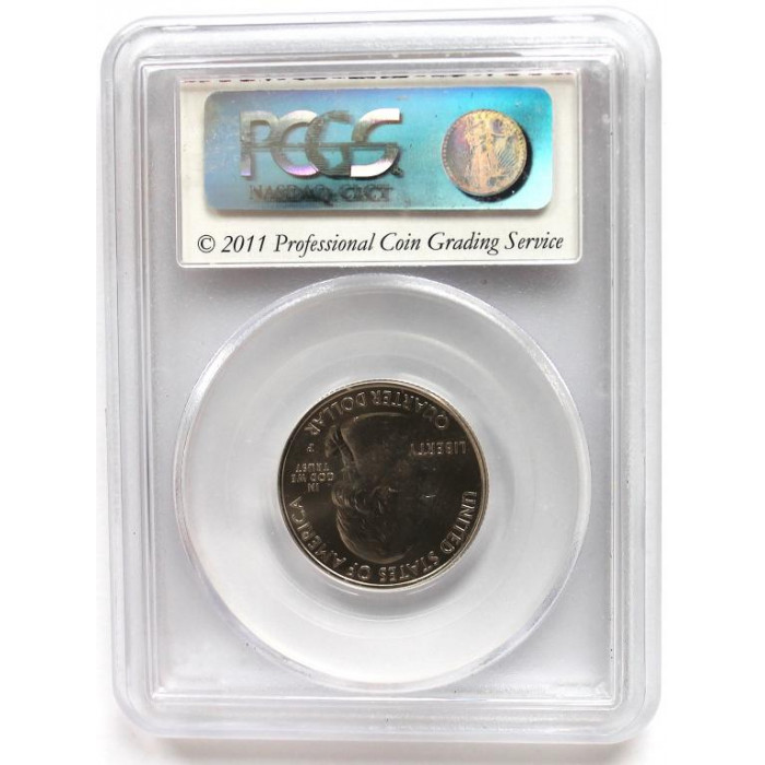 США 25 центов 2011 (P) UNC «ПРЕКРАСНАЯ АМЕРИКА» ГИТТИСБЕРГ в слабе PCGS MS66