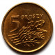 ПОЛЬША 5 грошей 1991 UNC