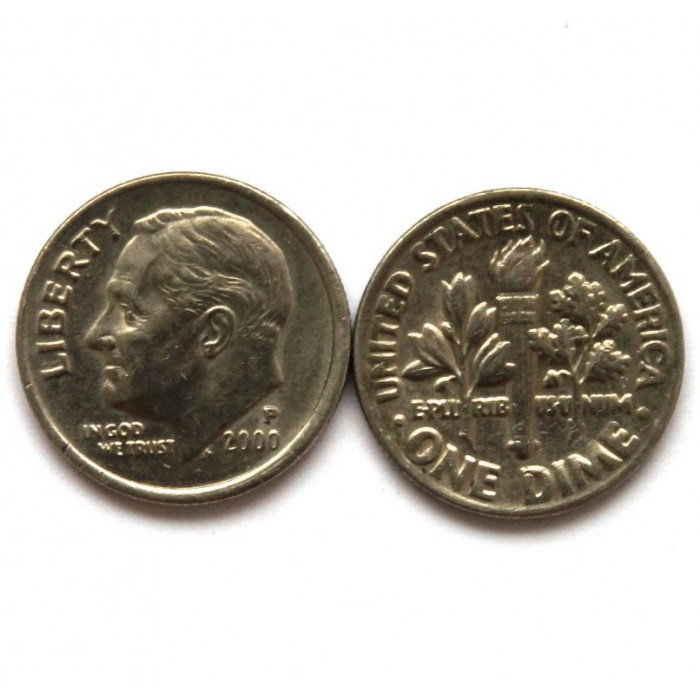 США 10 центов (1 дайм) 2000 P