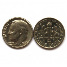 США 10 центов (1 дайм) 1980 D