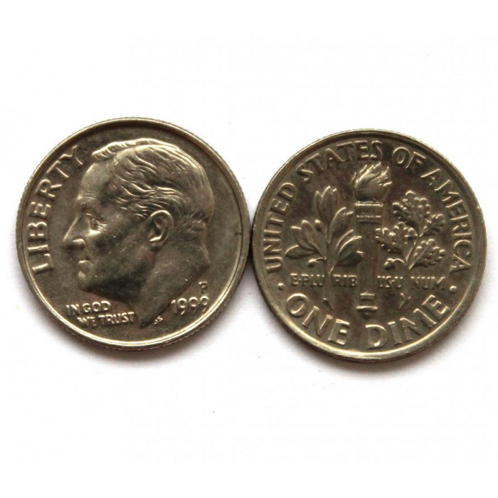 США 10 центов (1 дайм) 1999 P