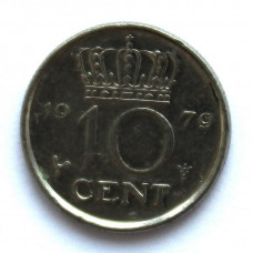 НИДЕРЛАНДЫ 10 центов 1979 (KM# 182) ЮЛИАНА