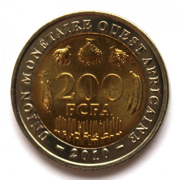 СТРАНЫ ЗАПАДНОЙ АФРИКИ 200 франков 2010 UNC