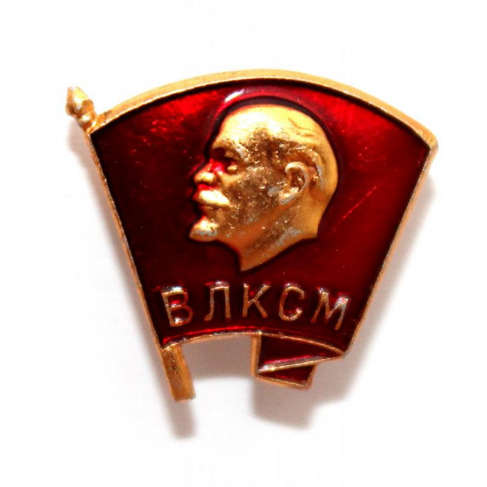 СССР нагрудный знак «ВЛКСМ» НОВЫЙ (клеймо завода «Победа») КОМСОМОЛ