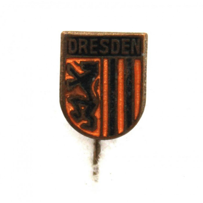 ГЕРМАНИЯ (ГДР) нагрудный знак на игле «DRESDEN» Герб Дрездена (тяжелый)