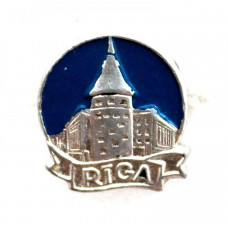 СССР (Латвия) нагрудный знак «RIGA». Рига. Пороховая башня