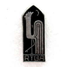 СССР (Латвия) нагрудный знак «RIGA». Рига. Рижский петушок