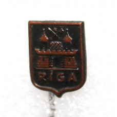 СССР (Латвия) нагрудный знак на игле «RIGA». Рига. Замок