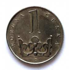 ЧЕХИЯ 1 крона 1993 Венцеславская корона