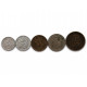 ЧЕХОСЛОВАКИЯ набор из 5 монет 1970-1979 годов (5-10-20-50 геллеров; 1 крона)