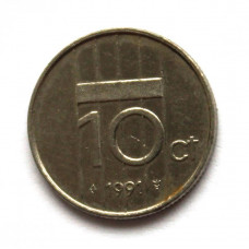 НИДЕРЛАНДЫ 10 центов 1991 (KM# 203) БЕАТРИКС