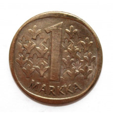 ФИНЛЯНДИЯ 1 марка 1965 (KM# 49) СЕРЕБРО