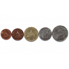 ТАИЛАНД набор из 5 монет 2008-2017 (25 и 50 сатангов, 1-2-5 бат) Рама IX