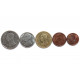 ТАИЛАНД набор из 5 монет 2008-2017 (25 и 50 сатангов, 1-2-5 бат) Рама IX