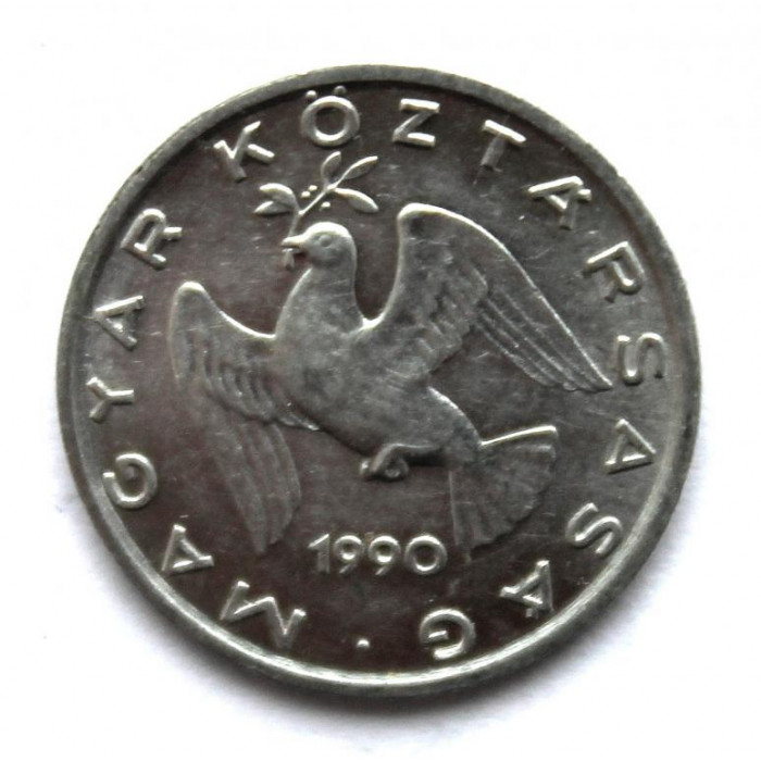 ВЕНГРИЯ 10 филлеров 1990 (KM# 675) Голубь мира