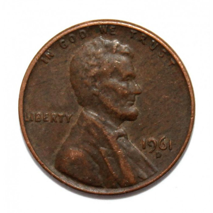 США 1 цент 1961 (D) Авраам Линкольн