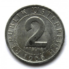 АВСТРИЯ 2 гроша 1966 (KM# 2876)