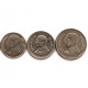 ТАИЛАНД набор из 3 монет 2008-2017 (1-2-5 бат) Храмы