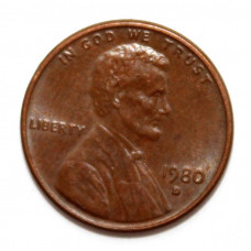 США 1 цент 1980 (D) Авраам Линкольн