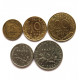 ФРАНЦИЯ набор из 5 монет 1960-1998 годов (5-10-20 сантимов; 1/2 и 1 франка)