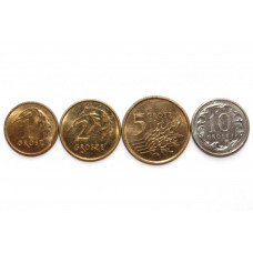 ПОЛЬША набор из 4 монет 2012 (1, 2, 5, 10 грошей)