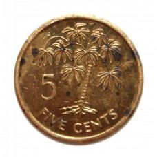 СЕЙШЕЛЬСКИЕ ОСТРОВА 5 центов 1997 Пальма