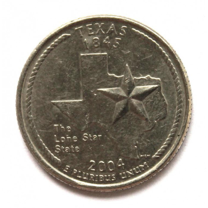 США 25 центов 2004 (P) Техас