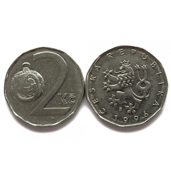 ЧЕХИЯ 2 кроны 1996. Великоморавский гомбик с изображением птицы