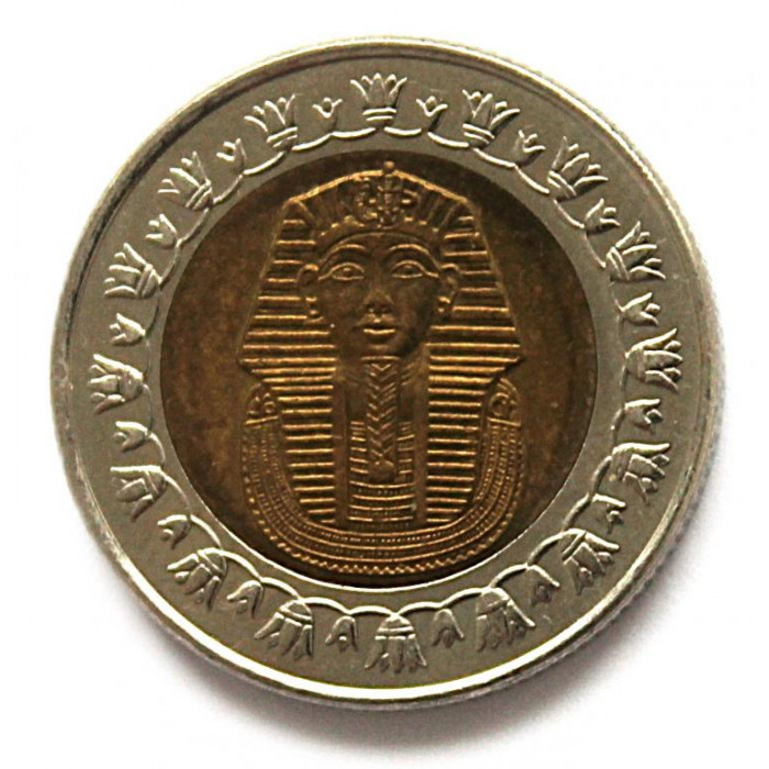ЕГИПЕТ 1 фунт 2007 (KM# 940а). Маска фараона. Тутанхамон