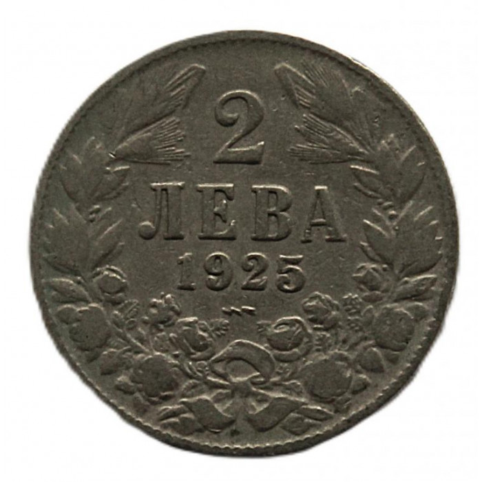 БОЛГАРИЯ 2 лева 1925 (KM# 38). Царь Борис III