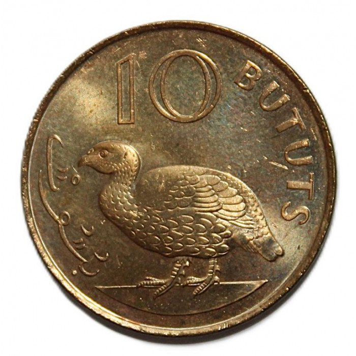ГАМБИЯ 10 бутут 1998 (KM# 56) UNC. Двухшпоровый турач
