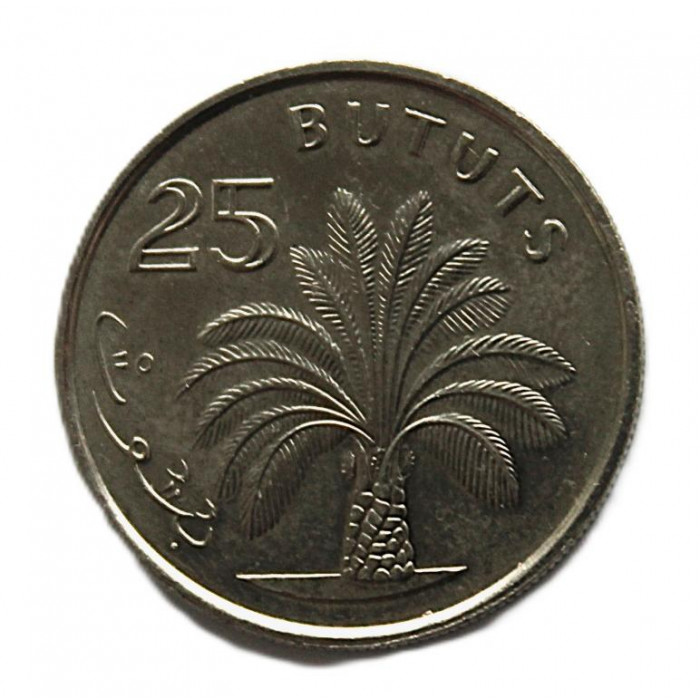 ГАМБИЯ 25 бутут 1998 (KM# 57) UNC. Пальма