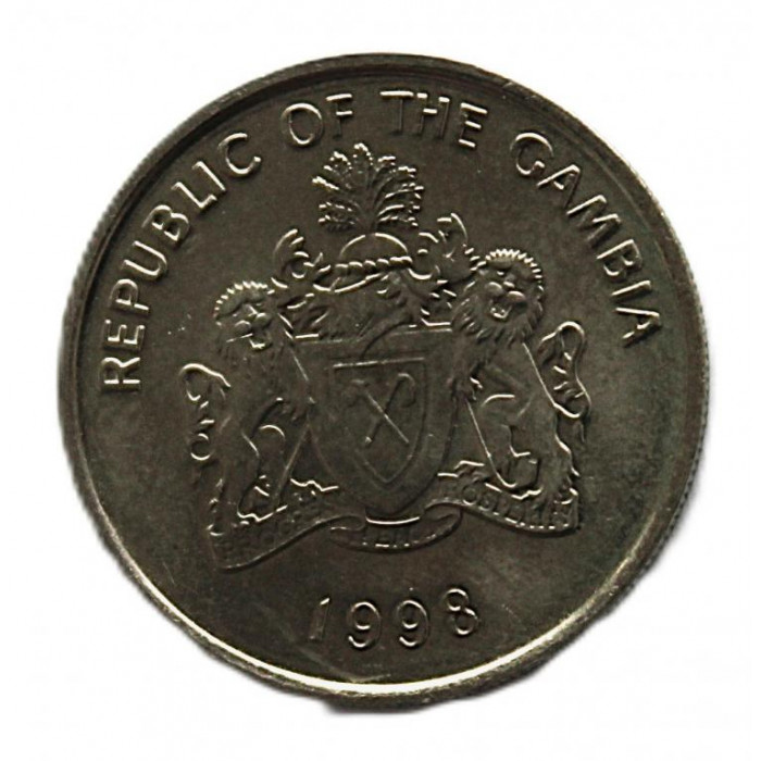 ГАМБИЯ 25 бутут 1998 (KM# 57) UNC. Пальма