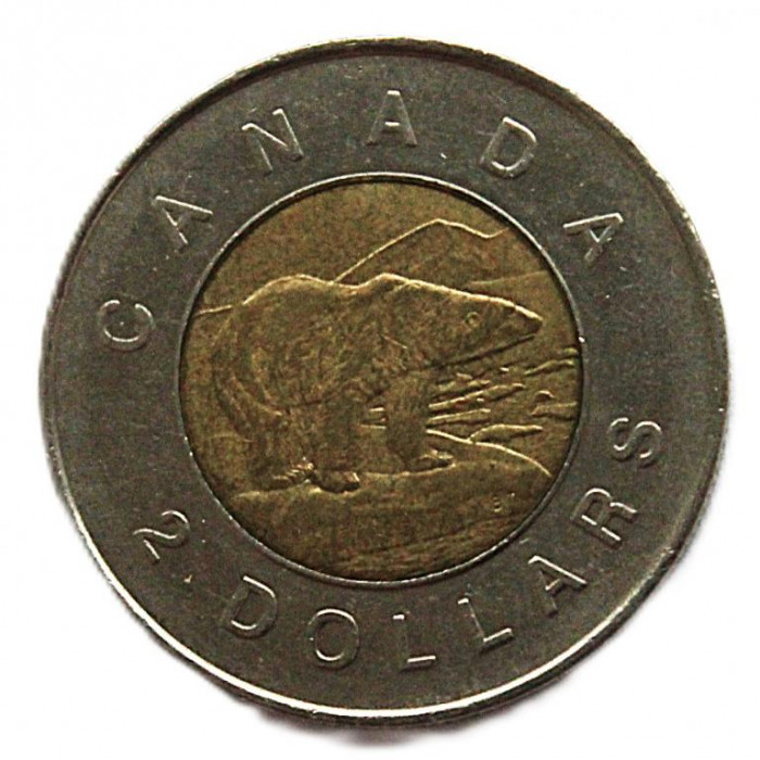 КАНАДА 2 доллара 1996 (KM# 270). Полярный медведь