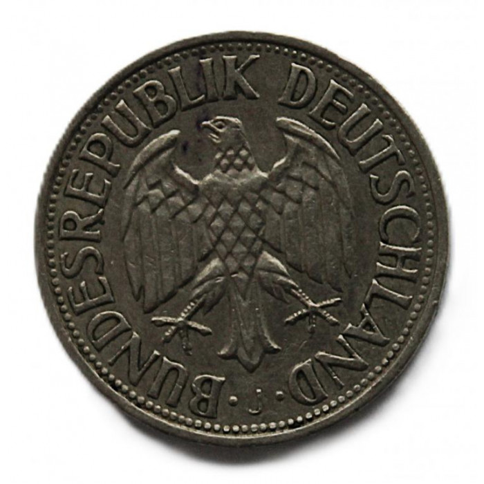 ГЕРМАНИЯ (ФРГ) 1 марка 1971 J