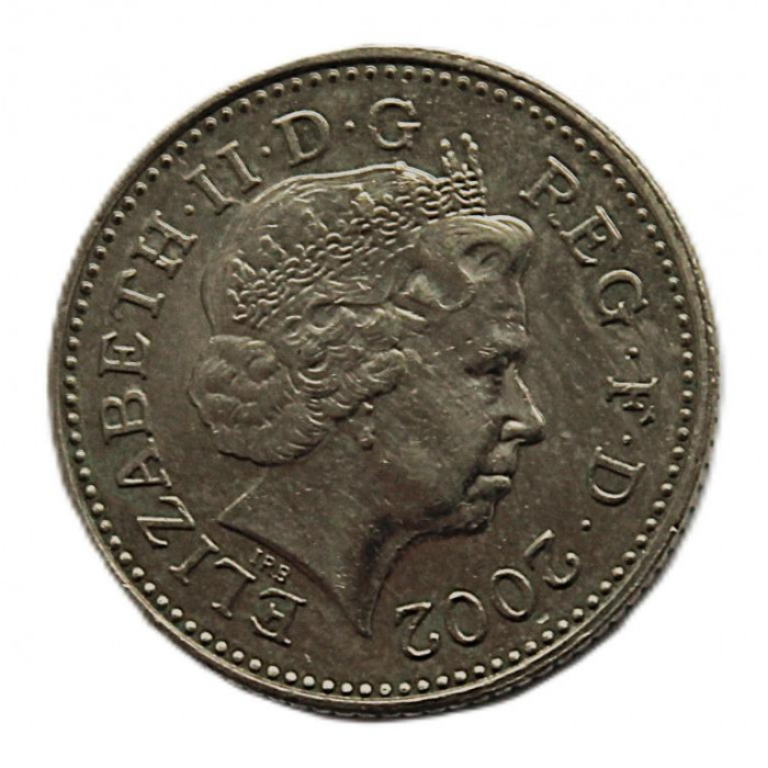 ВЕЛИКОБРИТАНИЯ 10 пенсов 2002 (KM# 989) Коронованный лев