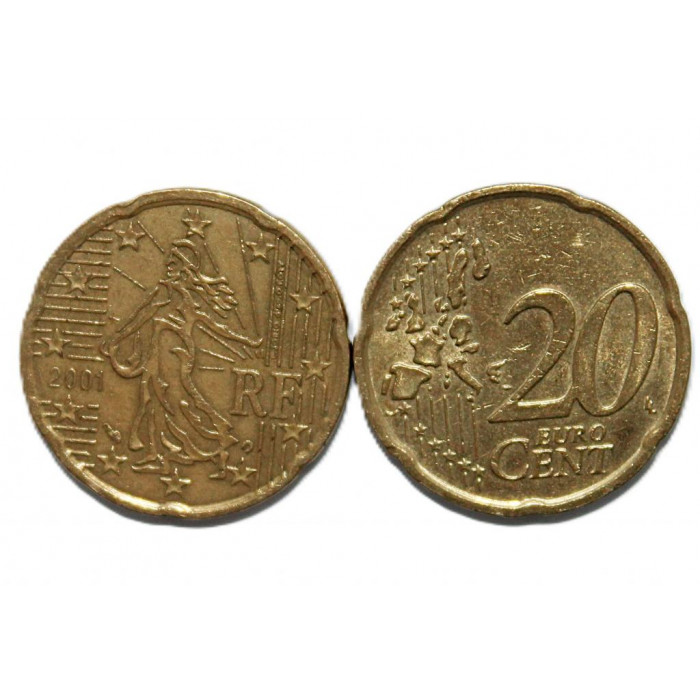 ФРАНЦИЯ 20 евроцентов 2001. Марианна-сеятель