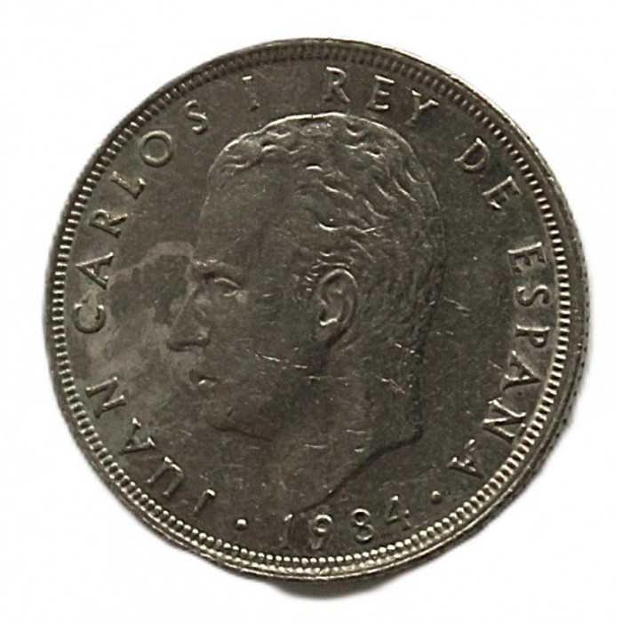 ИСПАНИЯ 25 песет 1984 (KM# 824). Геральдическая корона Королевства Испания