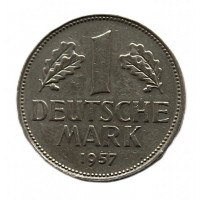 ГЕРМАНИЯ (ФРГ) 1 марка 1957 (D) «Годовик»