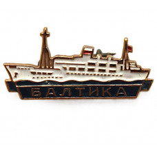 СССР нагрудный знак «БАЛТИКА». Советский океанский лайнер