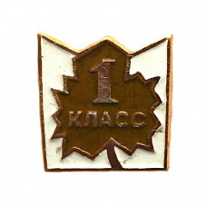 СССР нагрудный знак «1 КЛАСС». Средняя школа