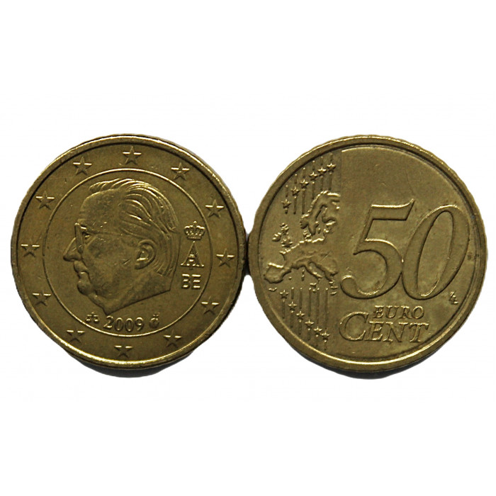 БЕЛЬГИЯ 50 евроцентов 2009. Король Альберт II