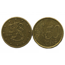 ФИНЛЯНДИЯ 50 евроцентов 1999. Геральдический лев