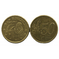 ИСПАНИЯ 50 евроцентов 2000. Мигель де Сервантес